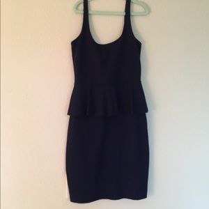 Susana Monaco Navy Bodycon Peplum Dress Sz SMALL
